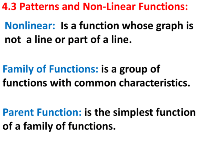 Functions patterns nonlinear practice form