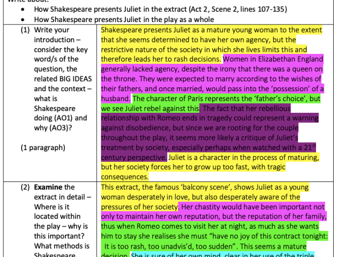 Elements of literature romeo and juliet