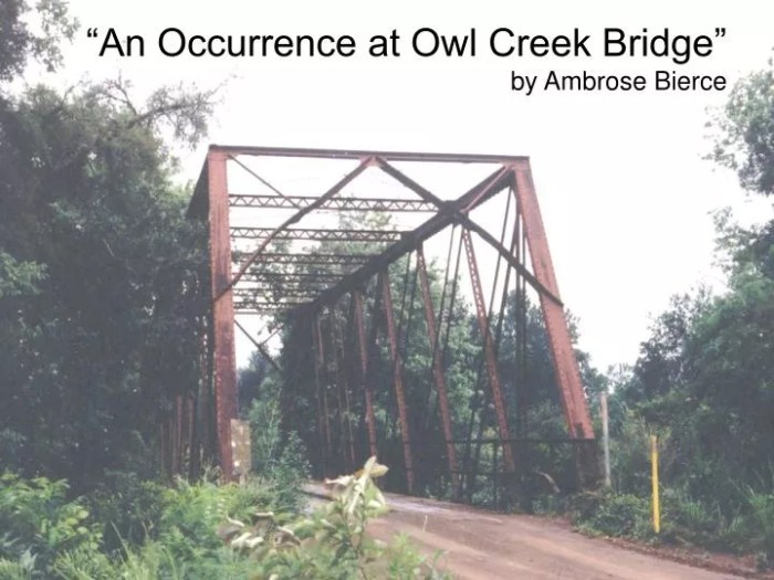 An occurrence at owl creek bridge practice